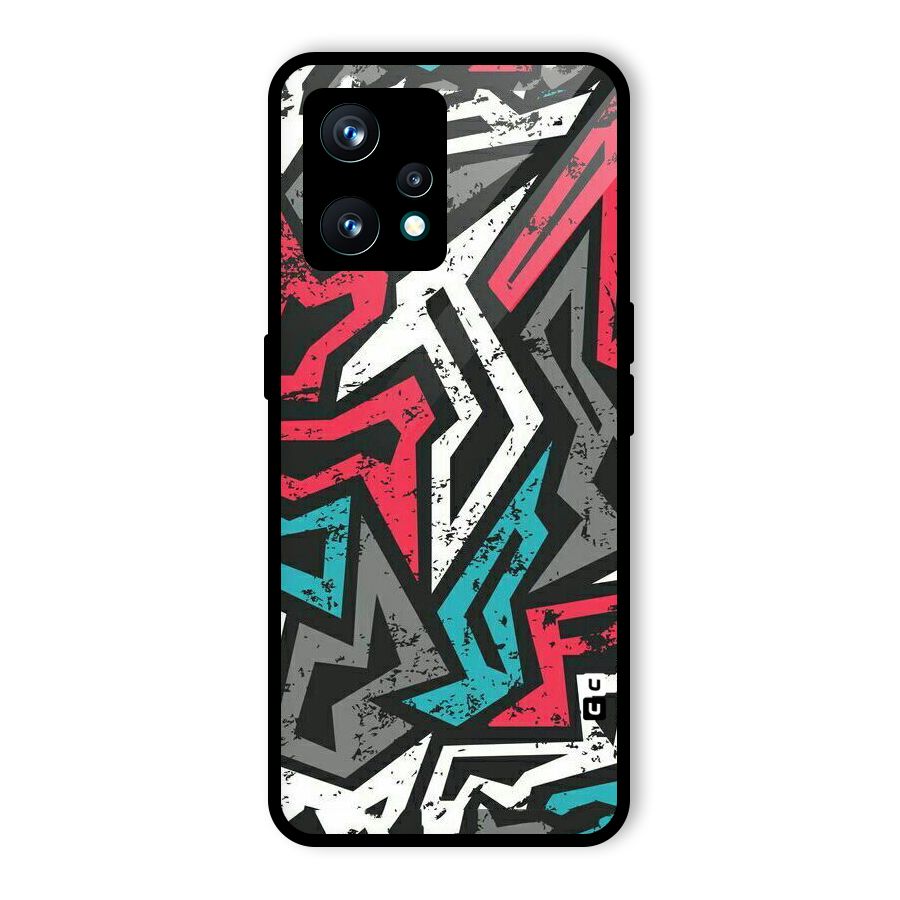 Rugged Strike Abstract Glass Back Case for Realme 9 Pro Plus 5G