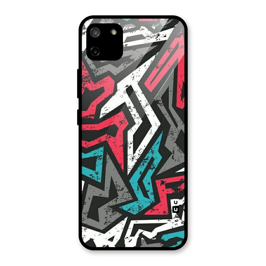 Rugged Strike Abstract Glass Back Case for Realme C11