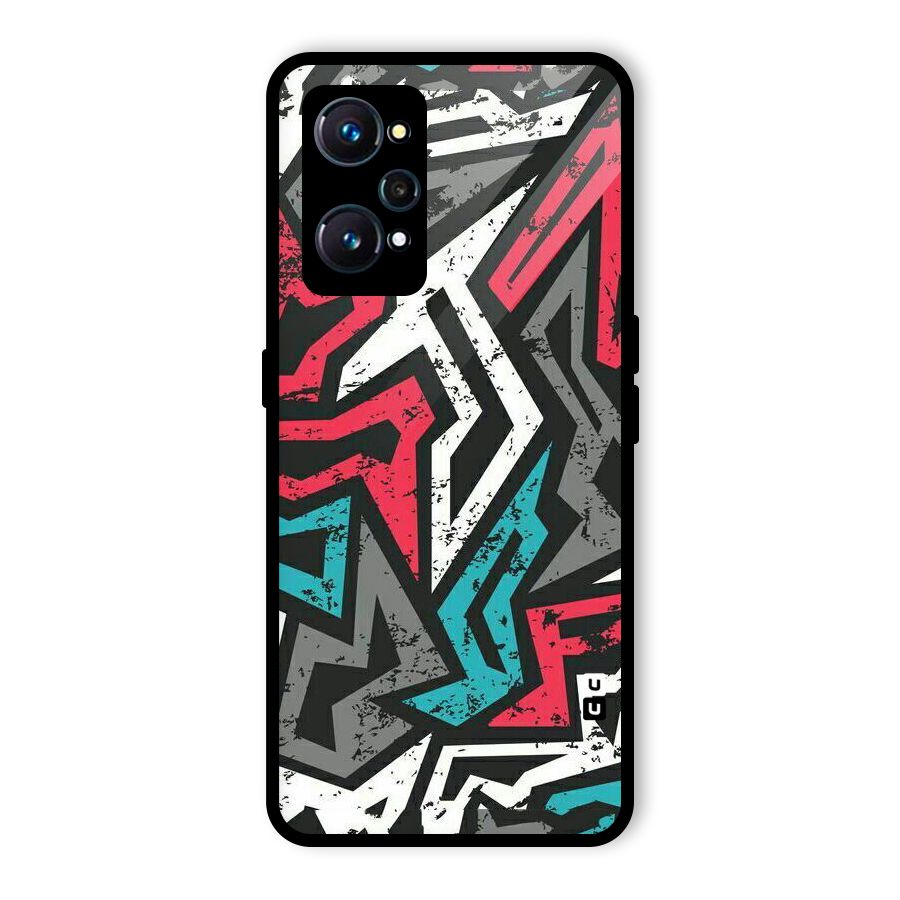 Rugged Strike Abstract Glass Back Case for Realme GT 2