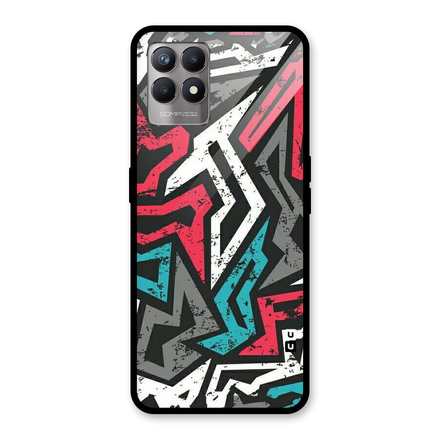 Rugged Strike Abstract Glass Back Case for Realme Narzo 50