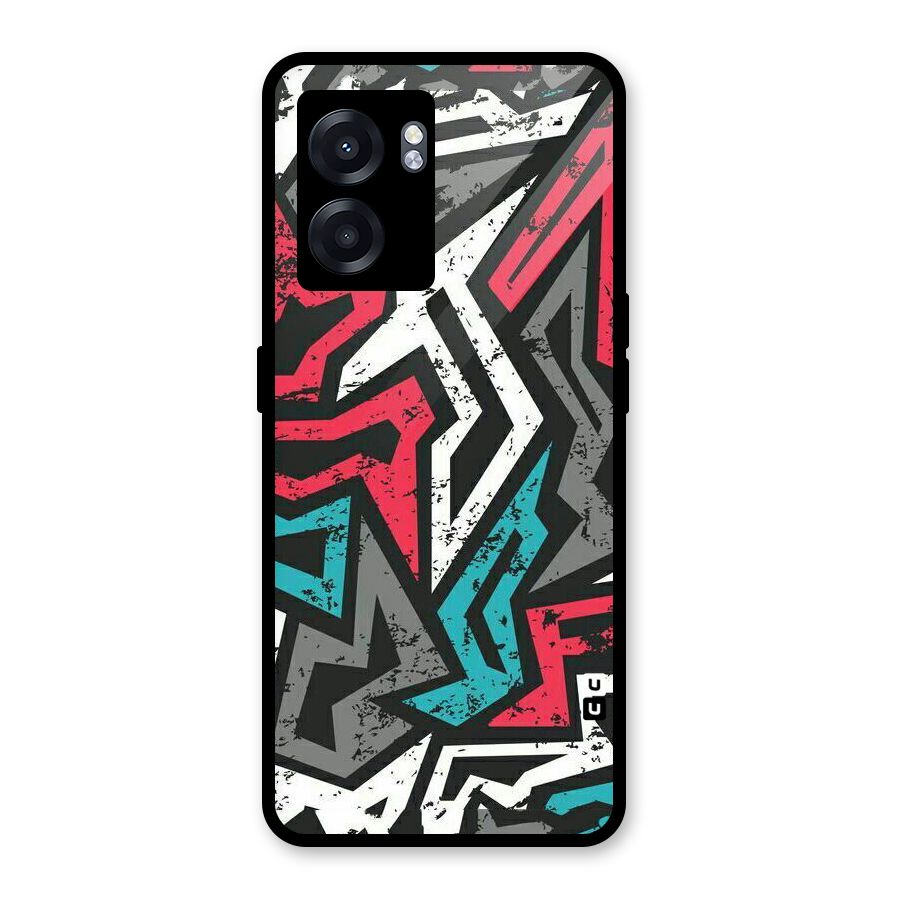 Rugged Strike Abstract Glass Back Case for Realme Narzo 50 5G