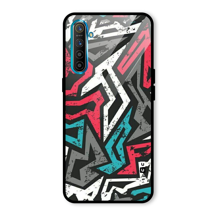Rugged Strike Abstract Glass Back Case for Realme X2