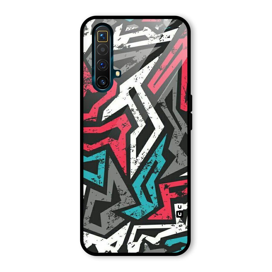 Rugged Strike Abstract Glass Back Case for Realme X3 SuperZoom