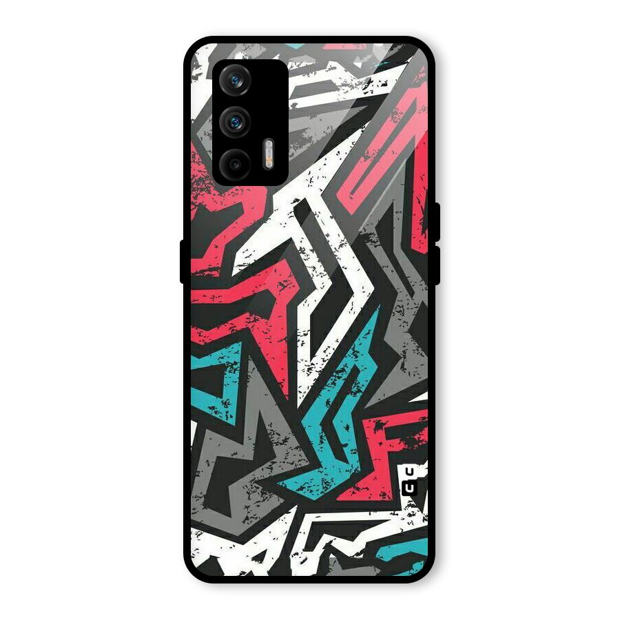 Rugged Strike Abstract Glass Back Case for Realme X7 Max