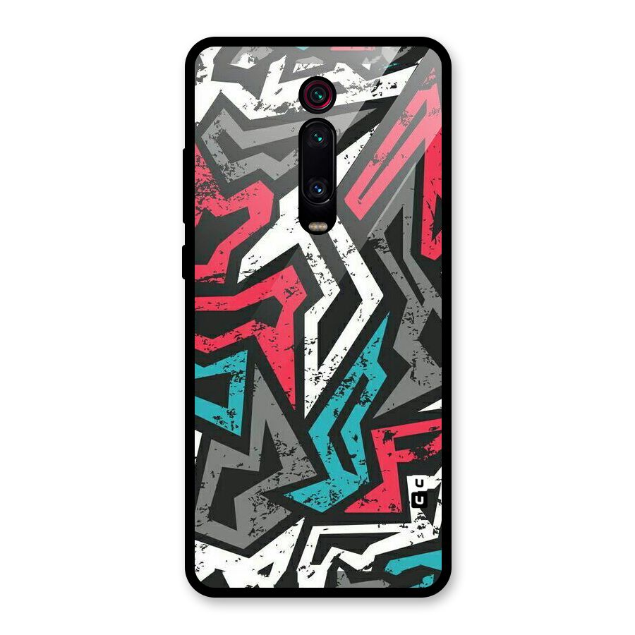 Rugged Strike Abstract Glass Back Case for Redmi K20