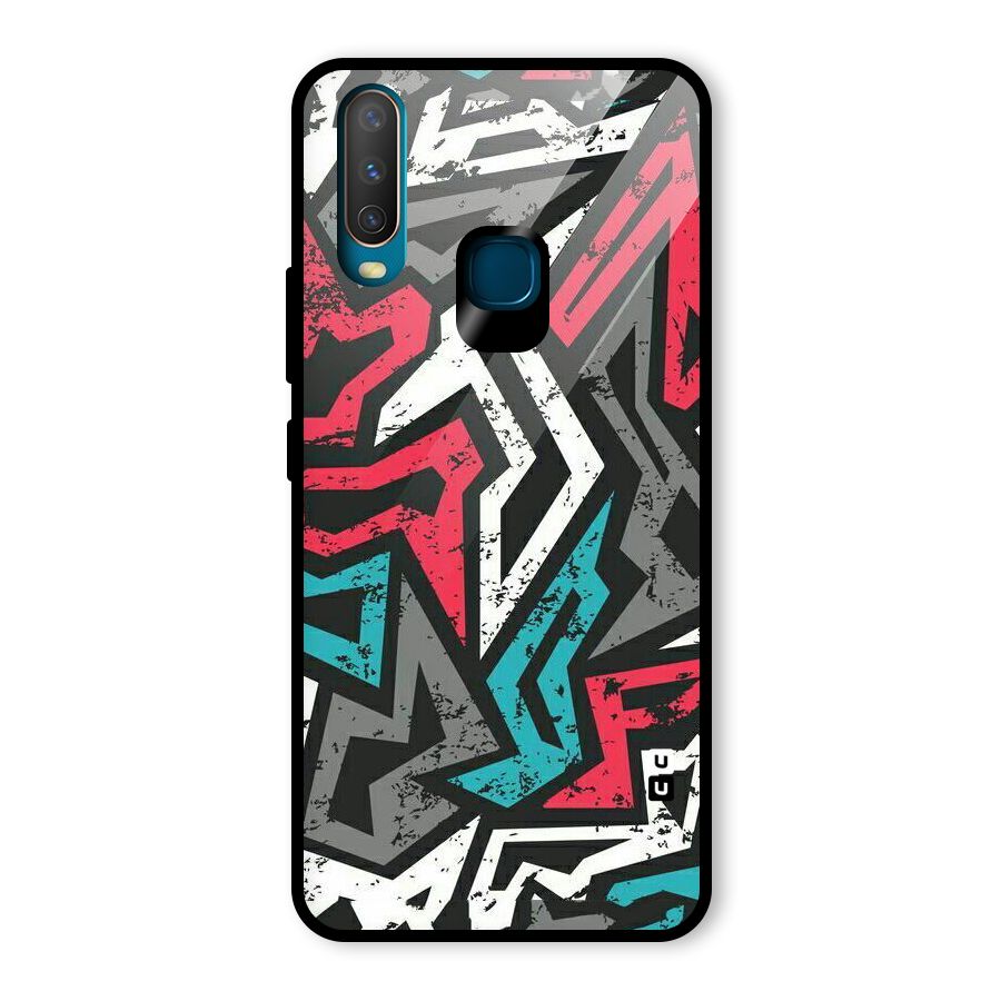 Rugged Strike Abstract Glass Back Case for Vivo U10