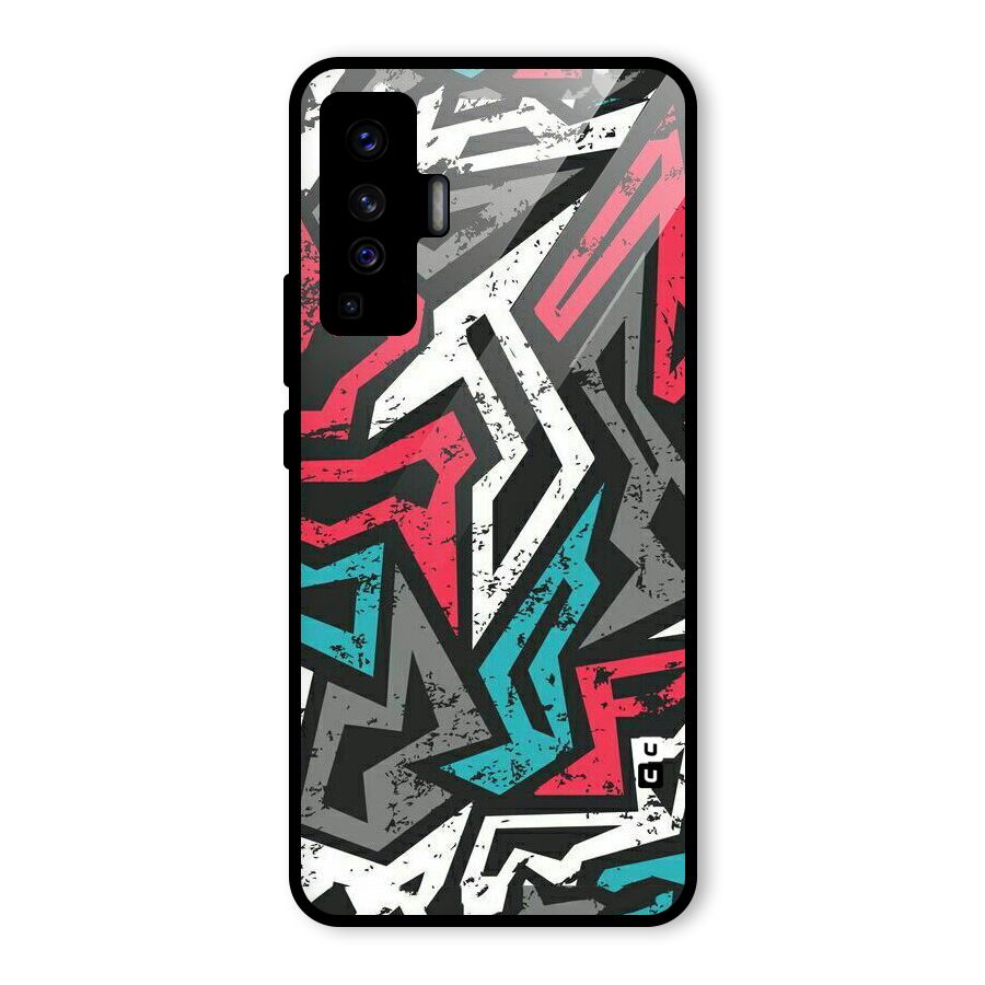 Rugged Strike Abstract Glass Back Case for Vivo X50