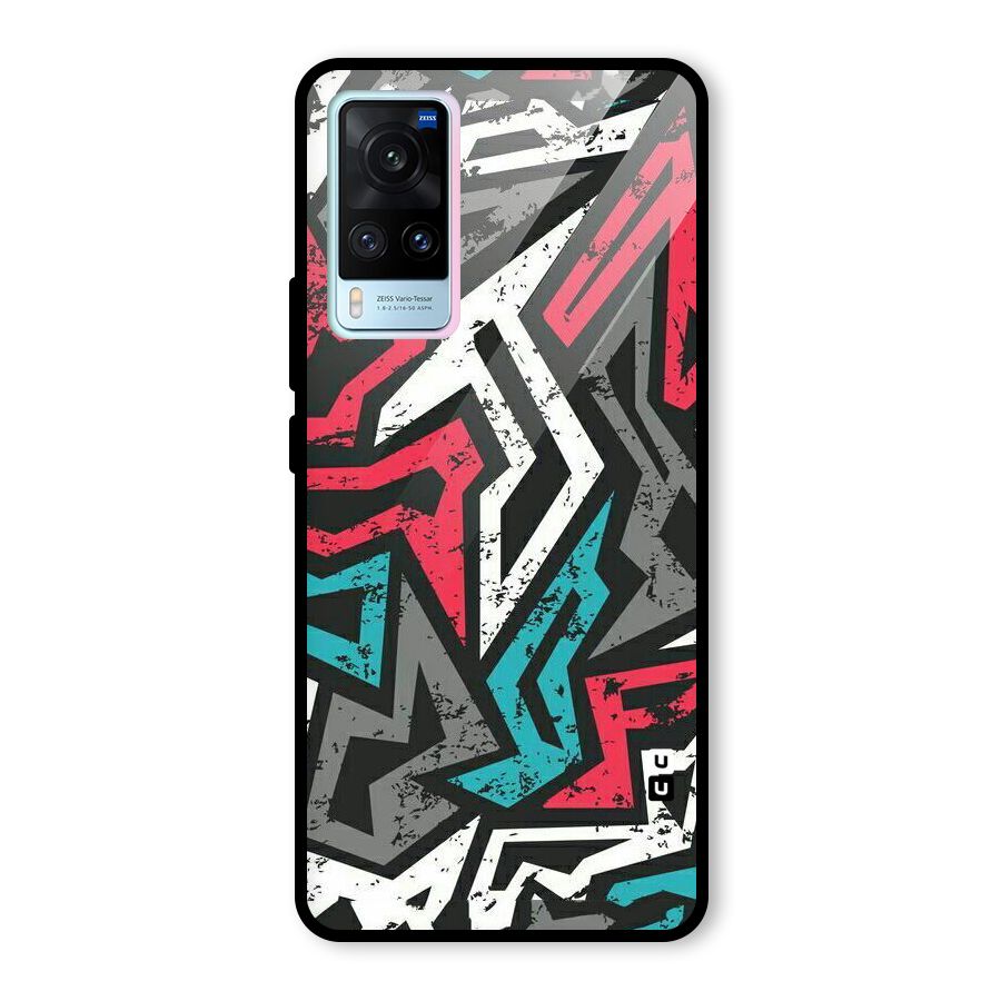 Rugged Strike Abstract Glass Back Case for Vivo X60