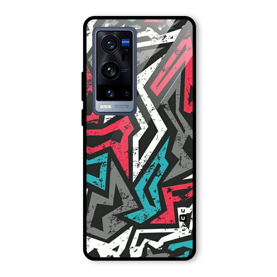 Rugged Strike Abstract Glass Back Case for Vivo X60 Pro Plus