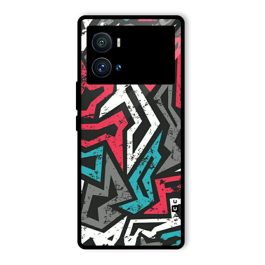 Rugged Strike Abstract Glass Back Case for Vivo iQOO 9 Pro
