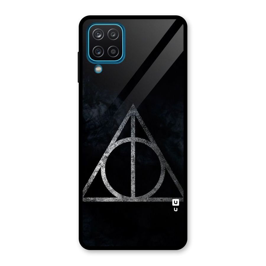 Rugged Triangle Design Glass Back Case for Galaxy A12
