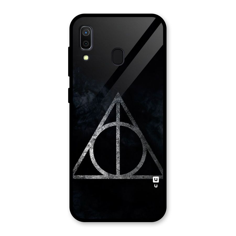 Rugged Triangle Design Glass Back Case for Galaxy A30