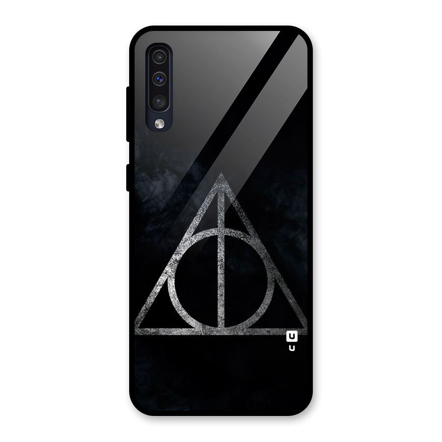 Rugged Triangle Design Glass Back Case for Galaxy A50s