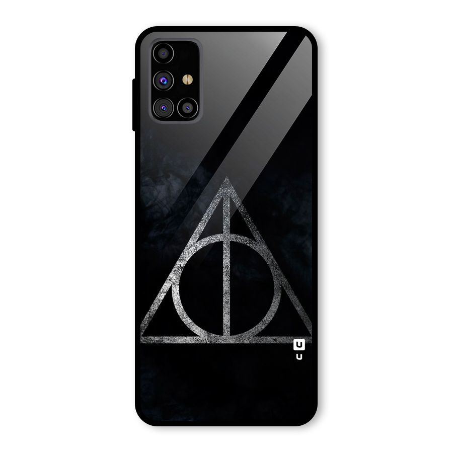 Rugged Triangle Design Glass Back Case for Galaxy M31s