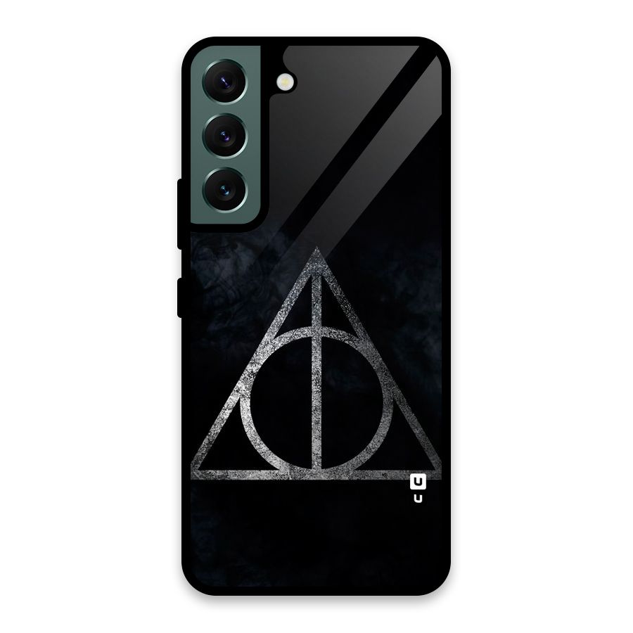 Rugged Triangle Design Glass Back Case for Galaxy S22 5G