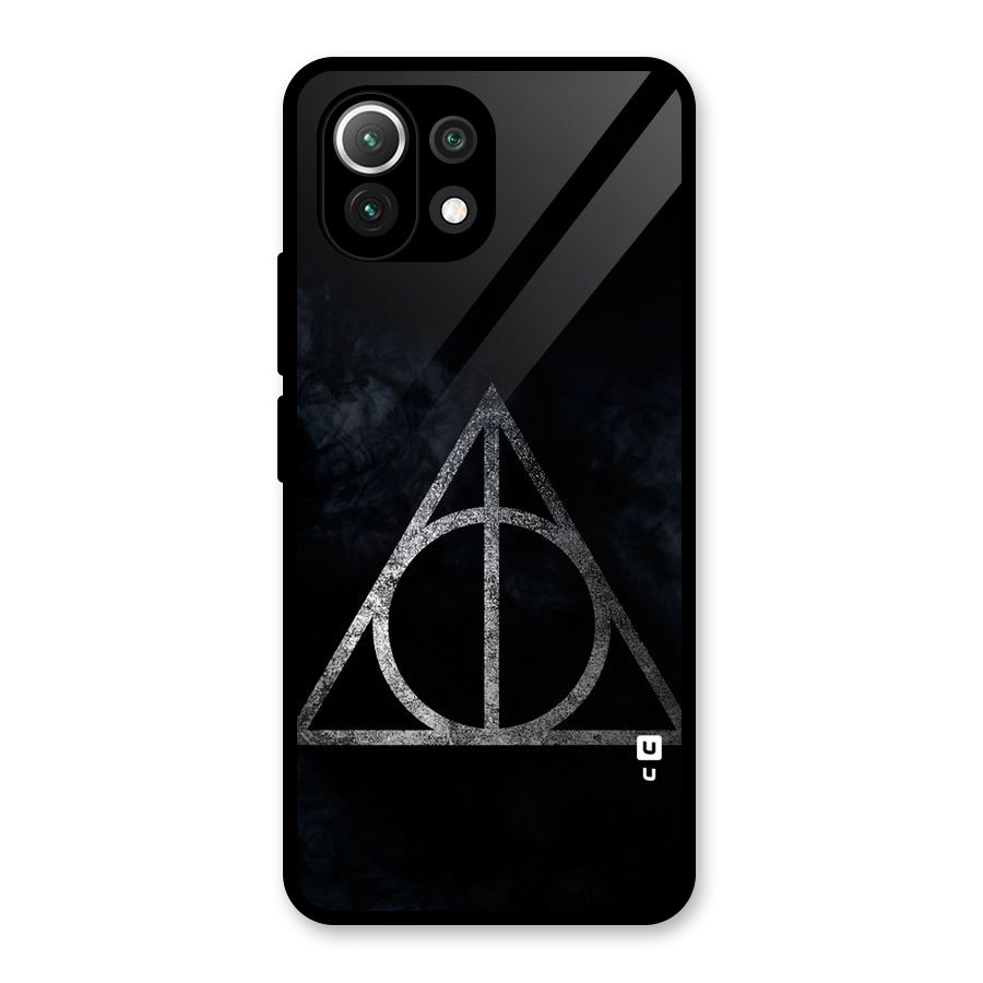 Rugged Triangle Design Glass Back Case for Mi 11 Lite NE 5G