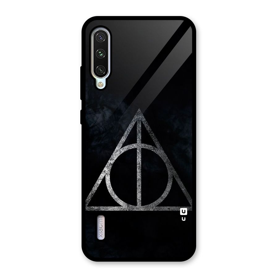 Rugged Triangle Design Glass Back Case for Mi A3