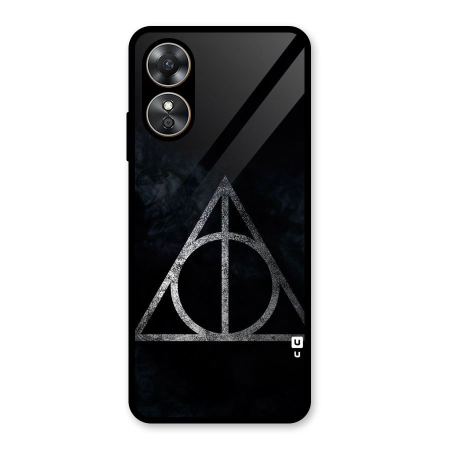 Rugged Triangle Design Glass Back Case for Oppo A17