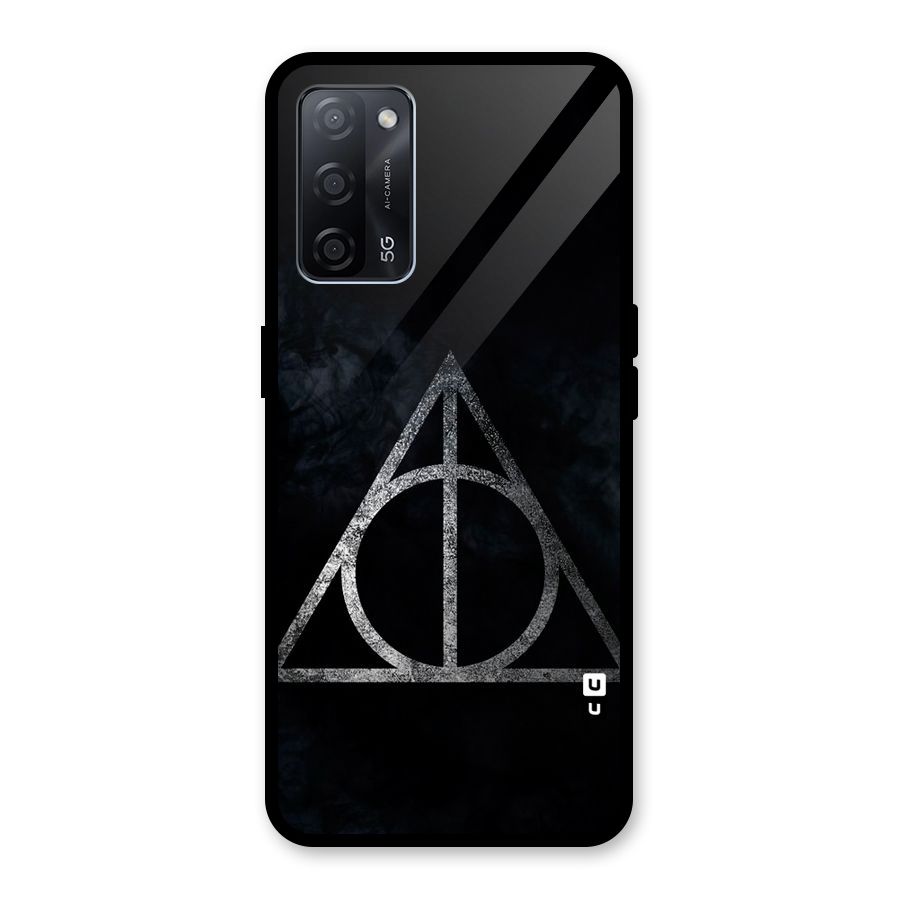 Rugged Triangle Design Glass Back Case for Oppo A53s 5G