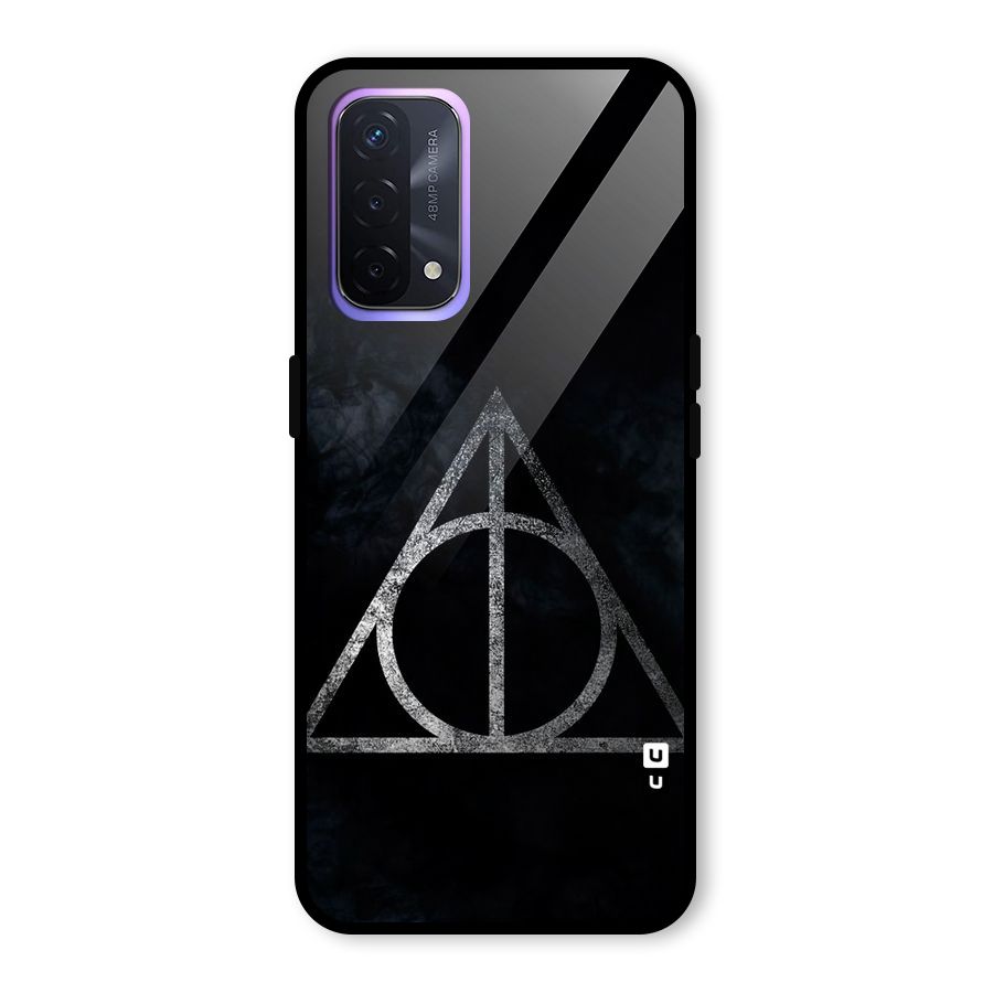 Rugged Triangle Design Glass Back Case for Oppo A74 5G