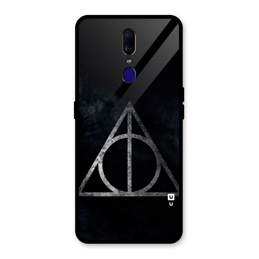 Rugged Triangle Design Glass Back Case for Oppo F11