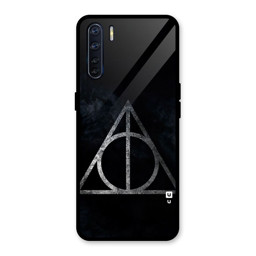 Rugged Triangle Design Glass Back Case for Oppo F15