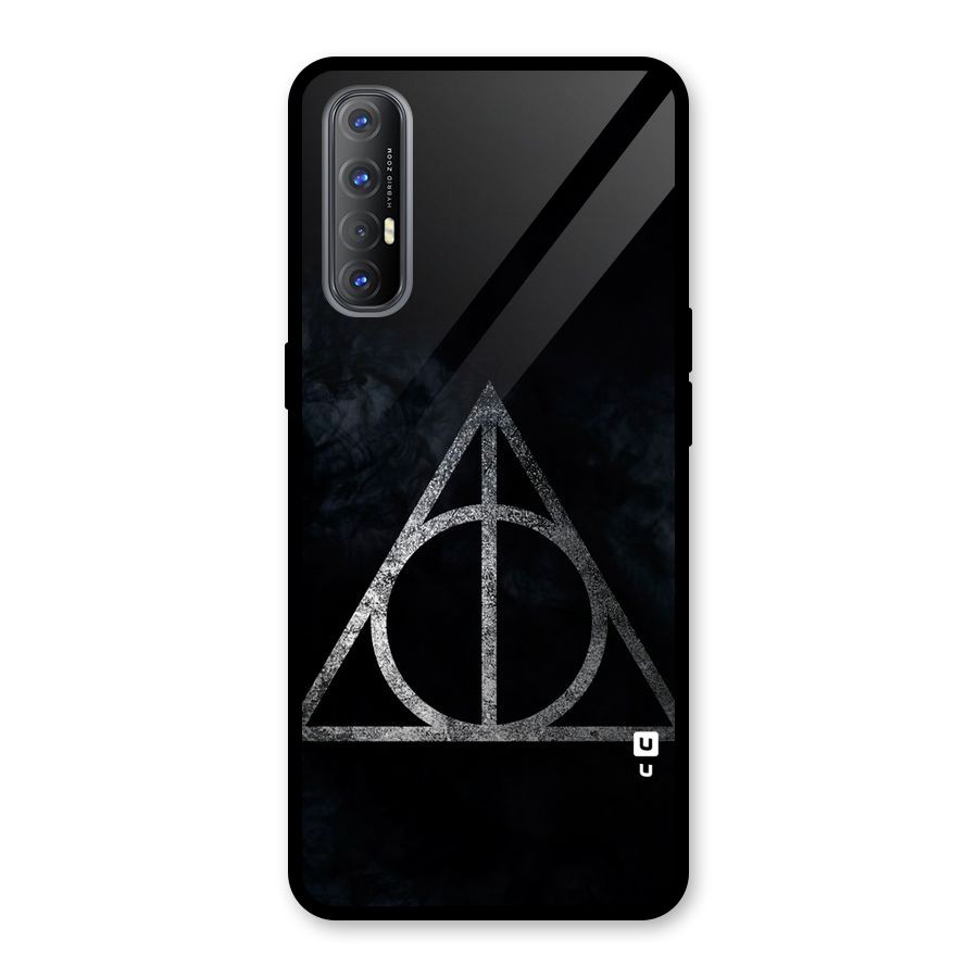 Rugged Triangle Design Glass Back Case for Oppo Reno3 Pro