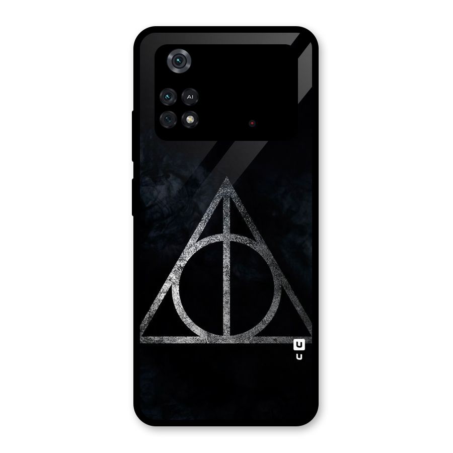 Rugged Triangle Design Glass Back Case for Poco M4 Pro 4G