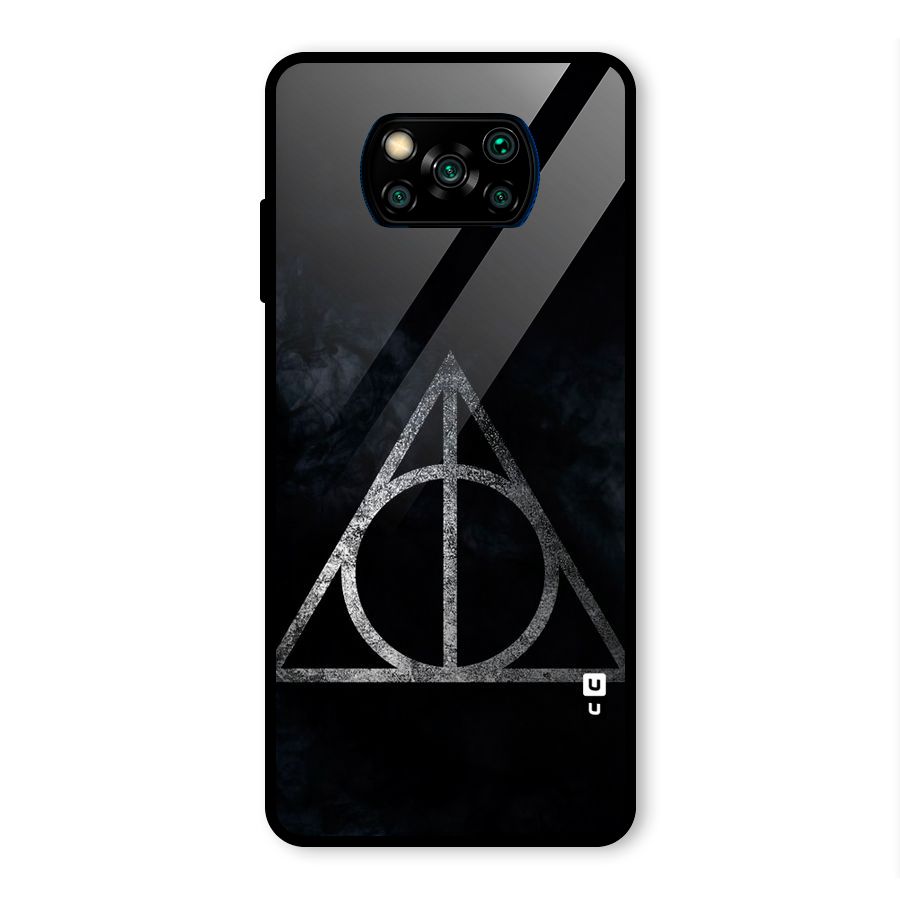 Rugged Triangle Design Glass Back Case for Poco X3 Pro