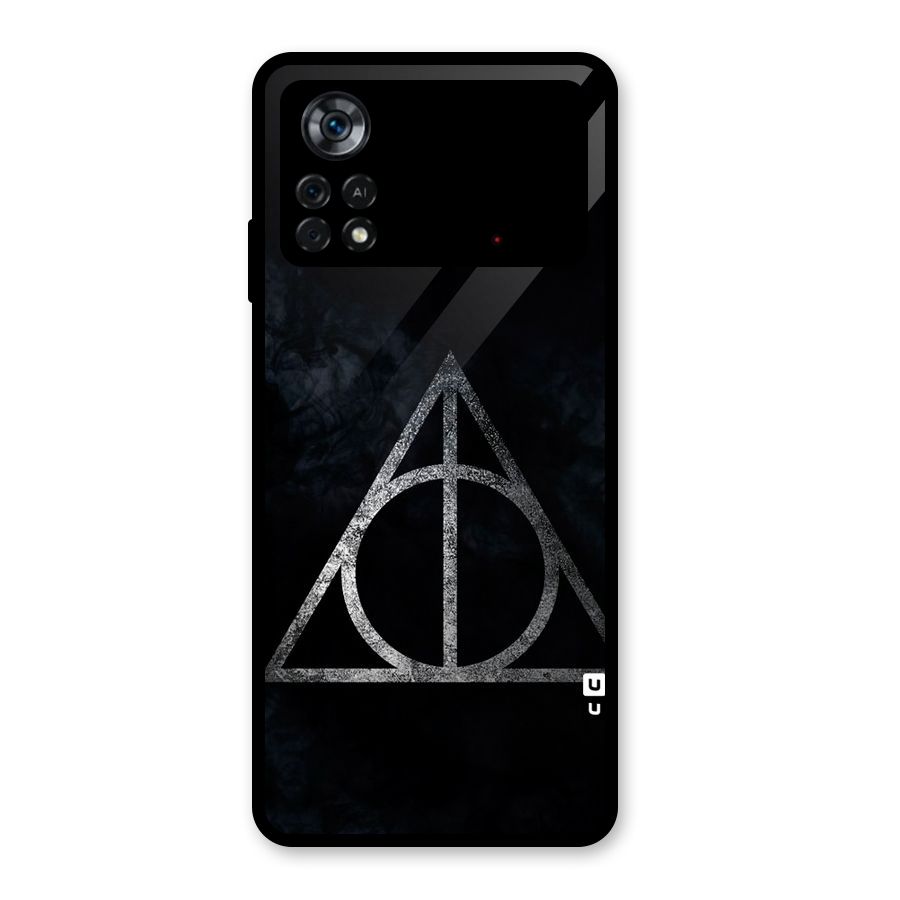 Rugged Triangle Design Glass Back Case for Poco X4 Pro 5G