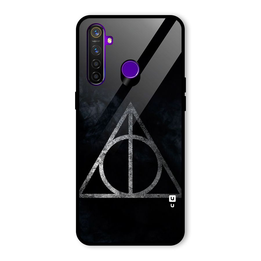 Rugged Triangle Design Glass Back Case for Realme 5 Pro
