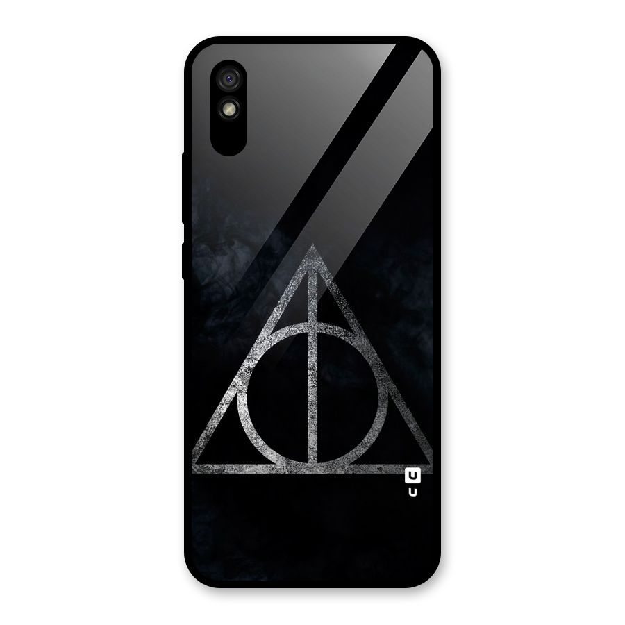 Rugged Triangle Design Glass Back Case for Redmi 9i