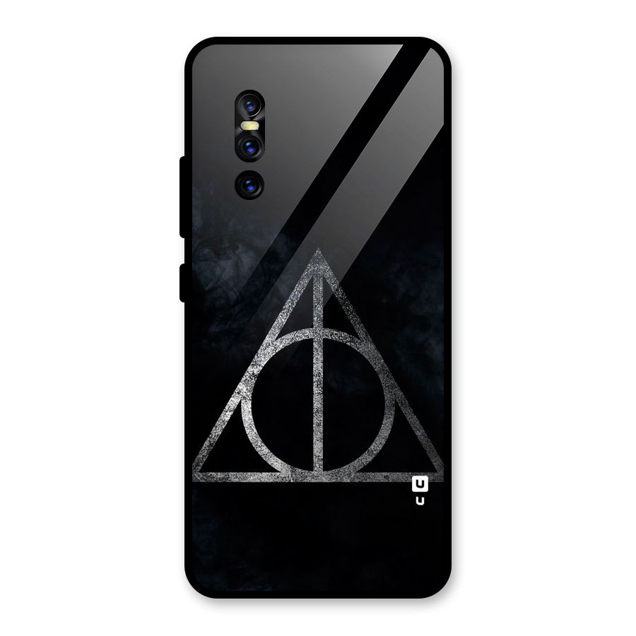 Rugged Triangle Design Glass Back Case for Vivo V15 Pro