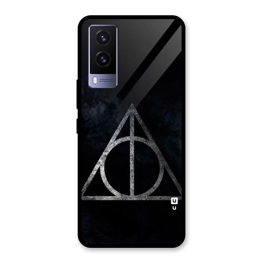 Rugged Triangle Design Glass Back Case for Vivo V21e 5G