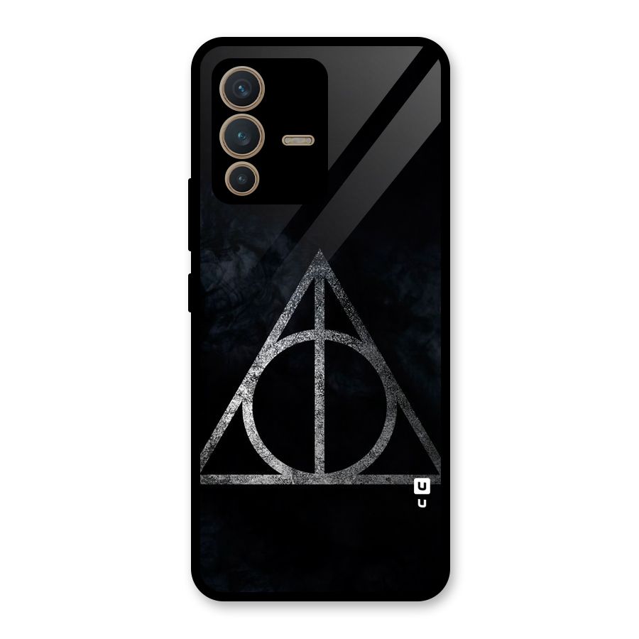 Rugged Triangle Design Glass Back Case for Vivo V23 5G