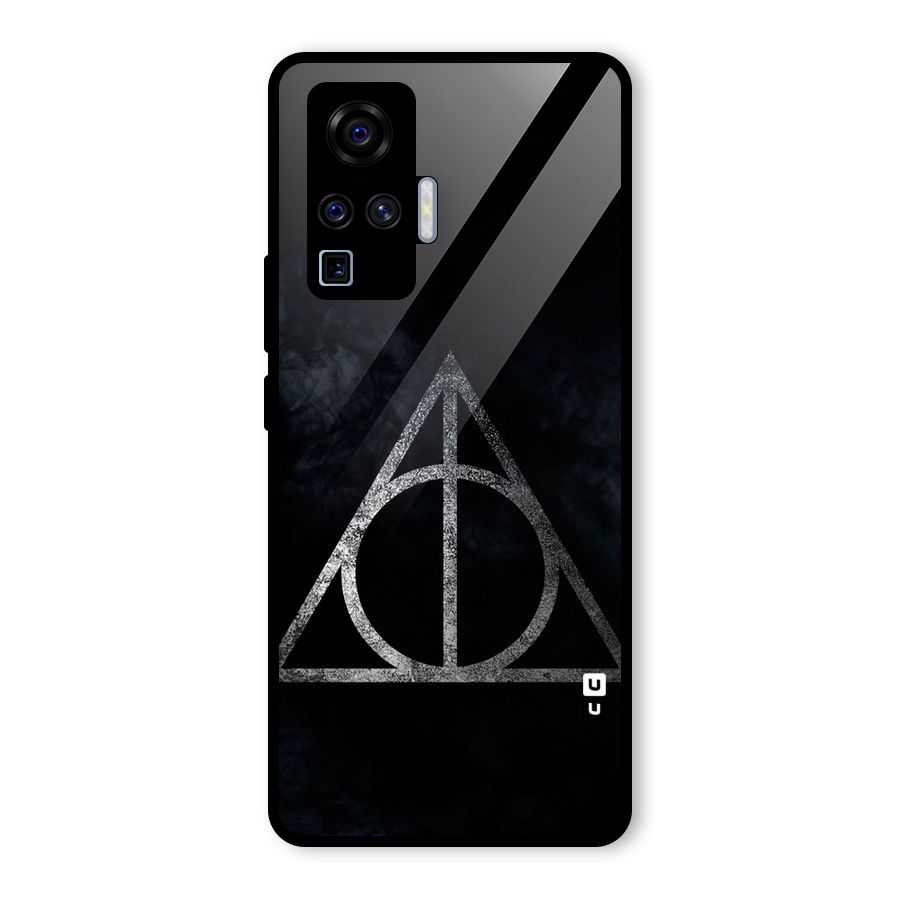 Rugged Triangle Design Glass Back Case for Vivo X50 Pro