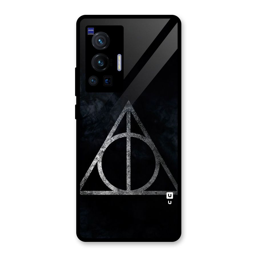 Rugged Triangle Design Glass Back Case for Vivo X70 Pro