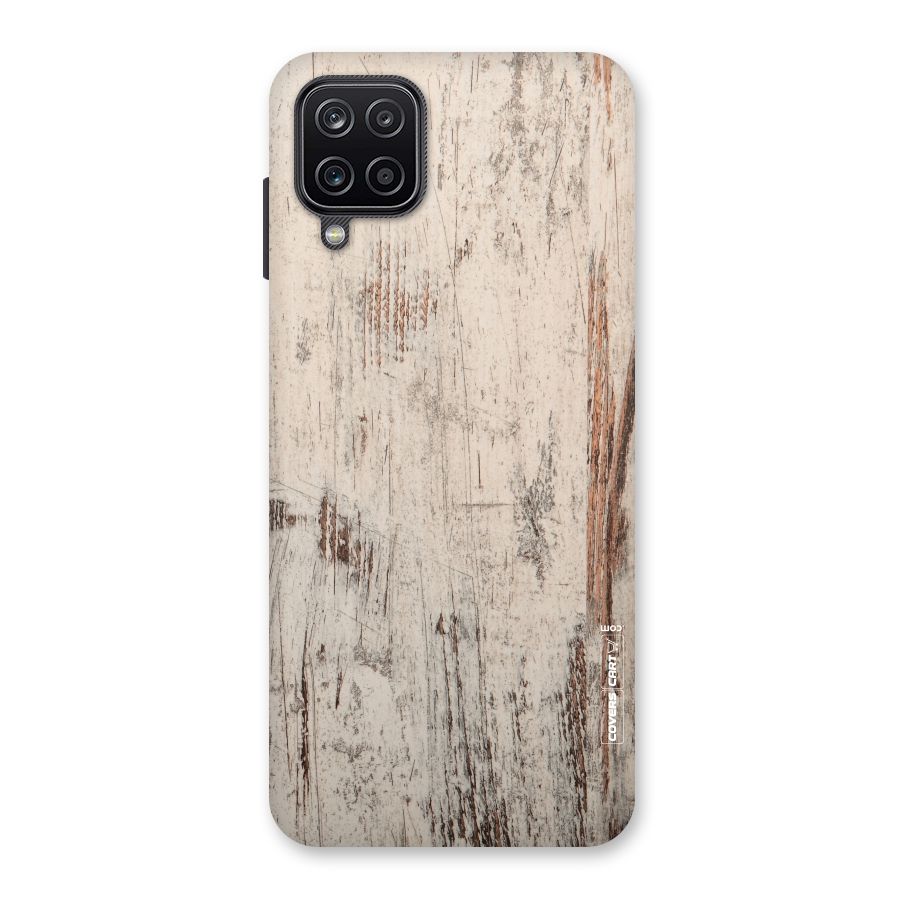 Rugged Wooden Texture Back Case for Galaxy A12