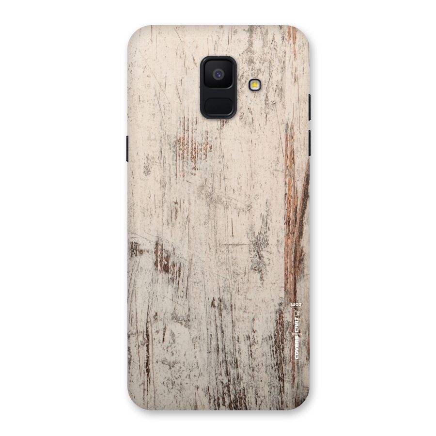 Rugged Wooden Texture Back Case for Galaxy A6 (2018)