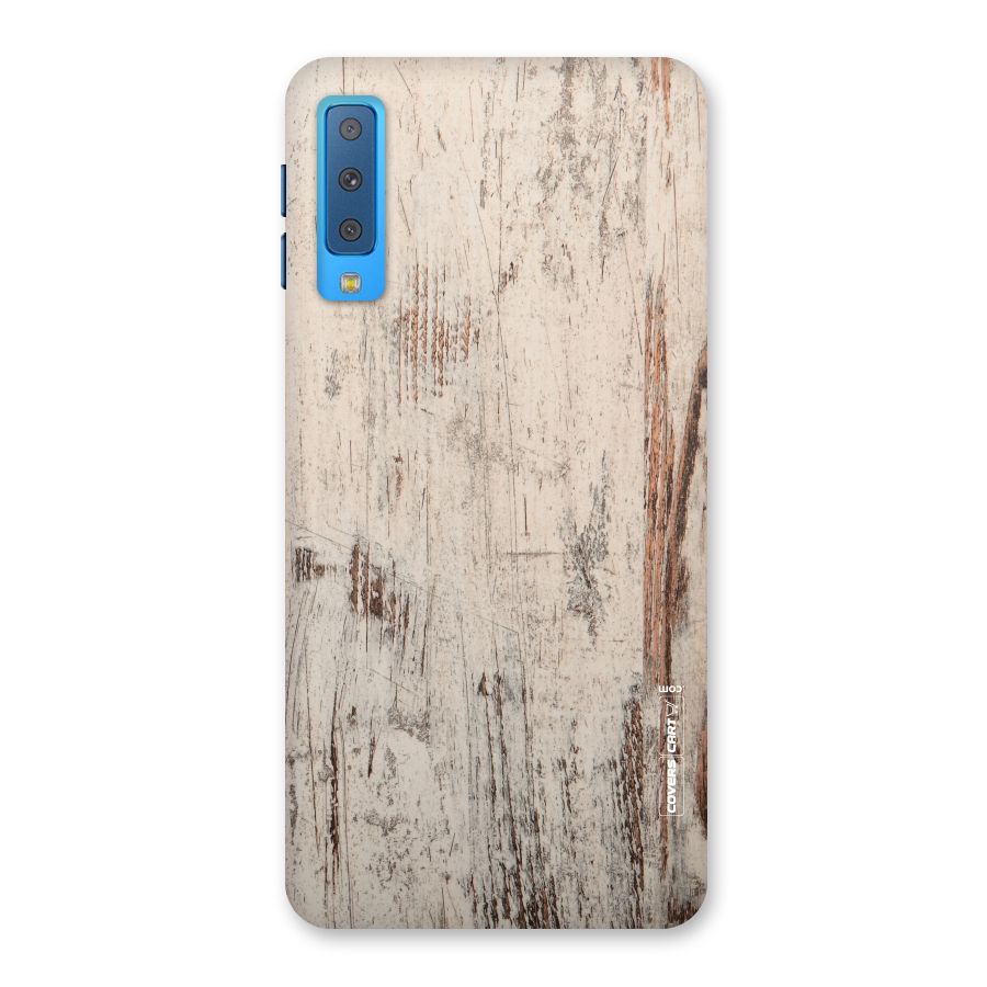 Rugged Wooden Texture Back Case for Galaxy A7 (2018)