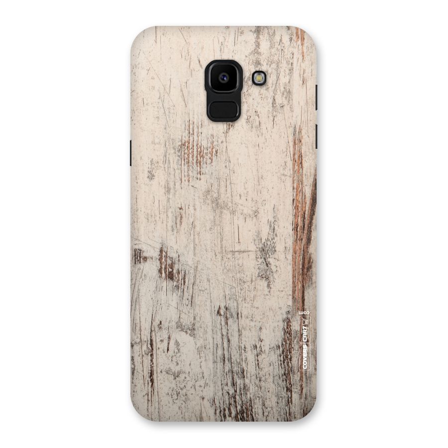 Rugged Wooden Texture Back Case for Galaxy J6