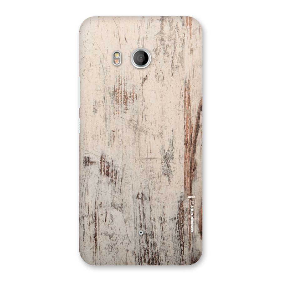 Rugged Wooden Texture Back Case for HTC U11