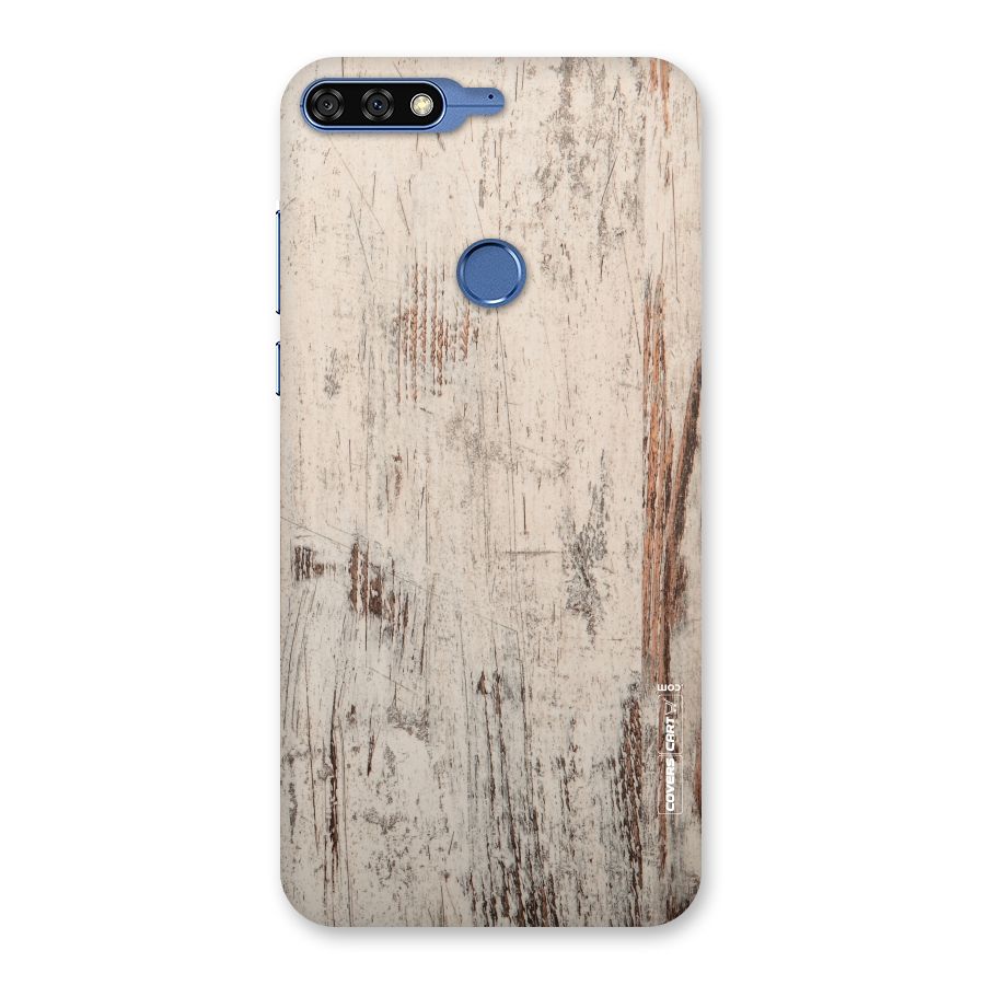 Rugged Wooden Texture Back Case for Honor 7C
