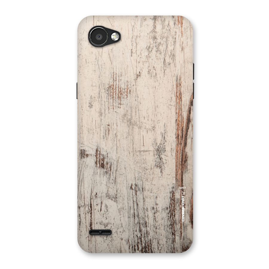 Rugged Wooden Texture Back Case for LG Q6