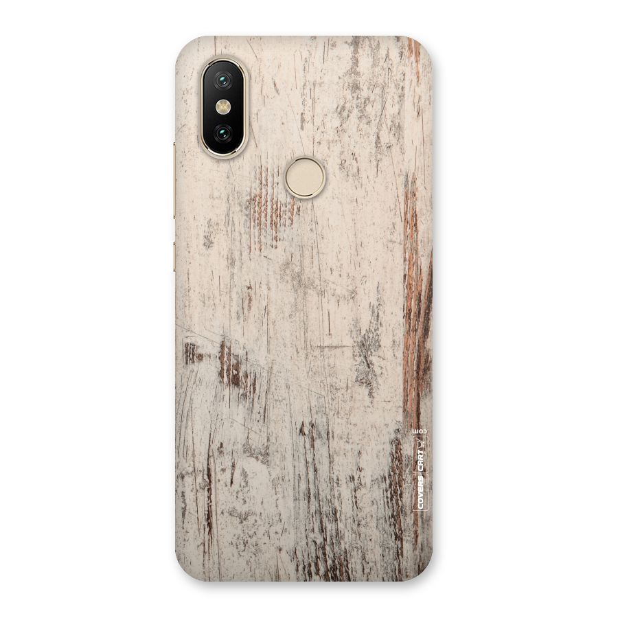 Rugged Wooden Texture Back Case for Mi A2