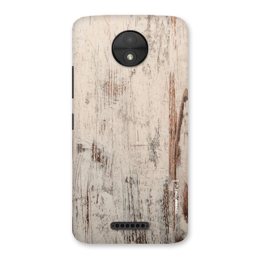 Rugged Wooden Texture Back Case for Moto C