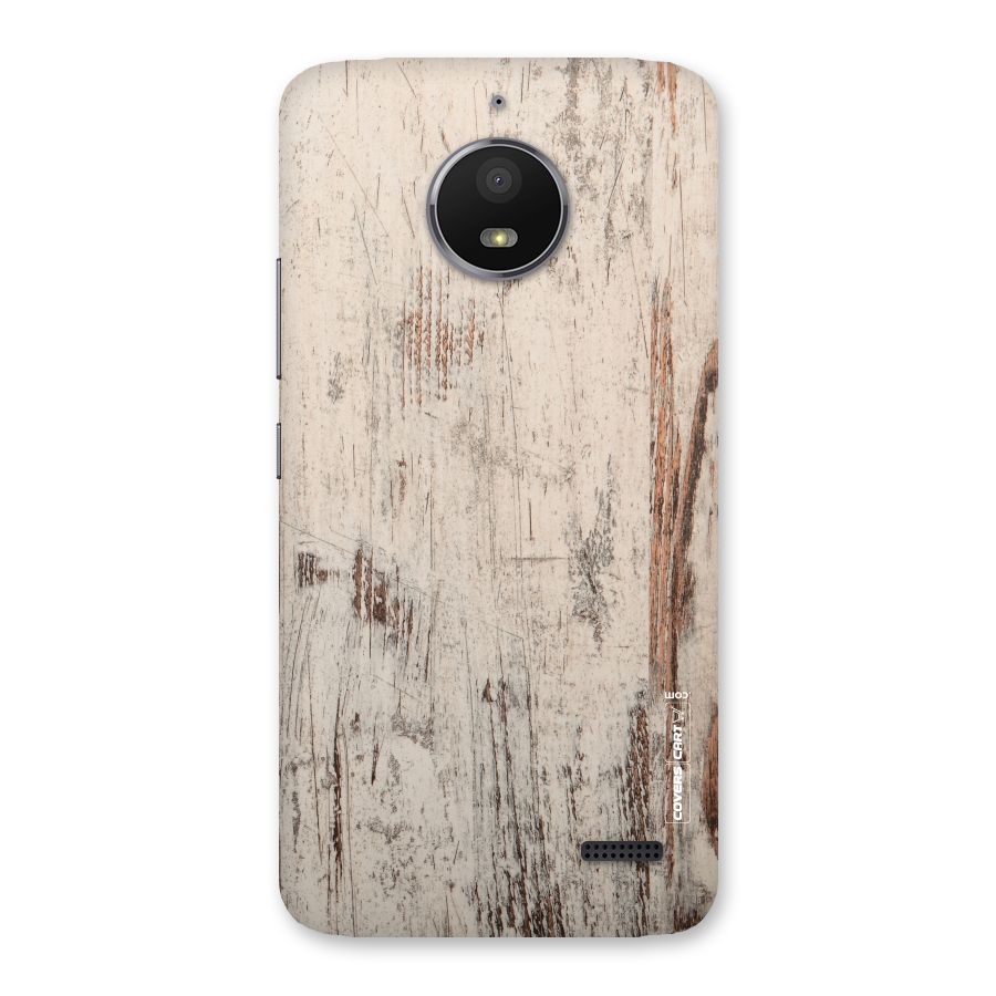 Rugged Wooden Texture Back Case for Moto E4