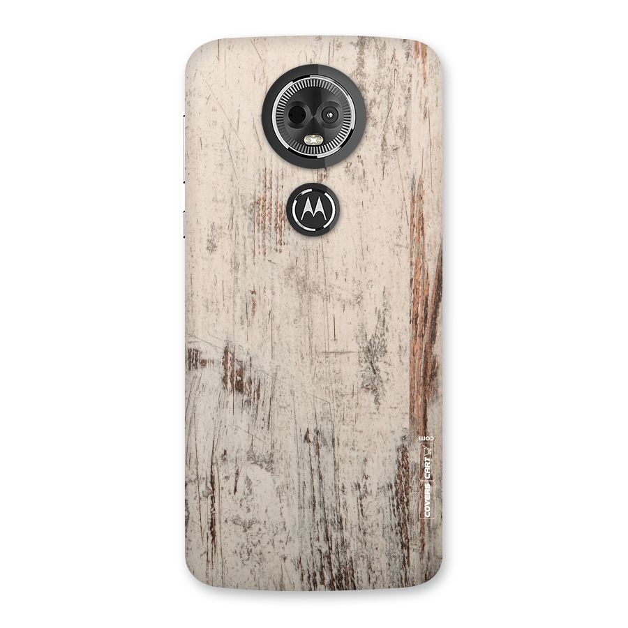 Rugged Wooden Texture Back Case for Moto E5 Plus