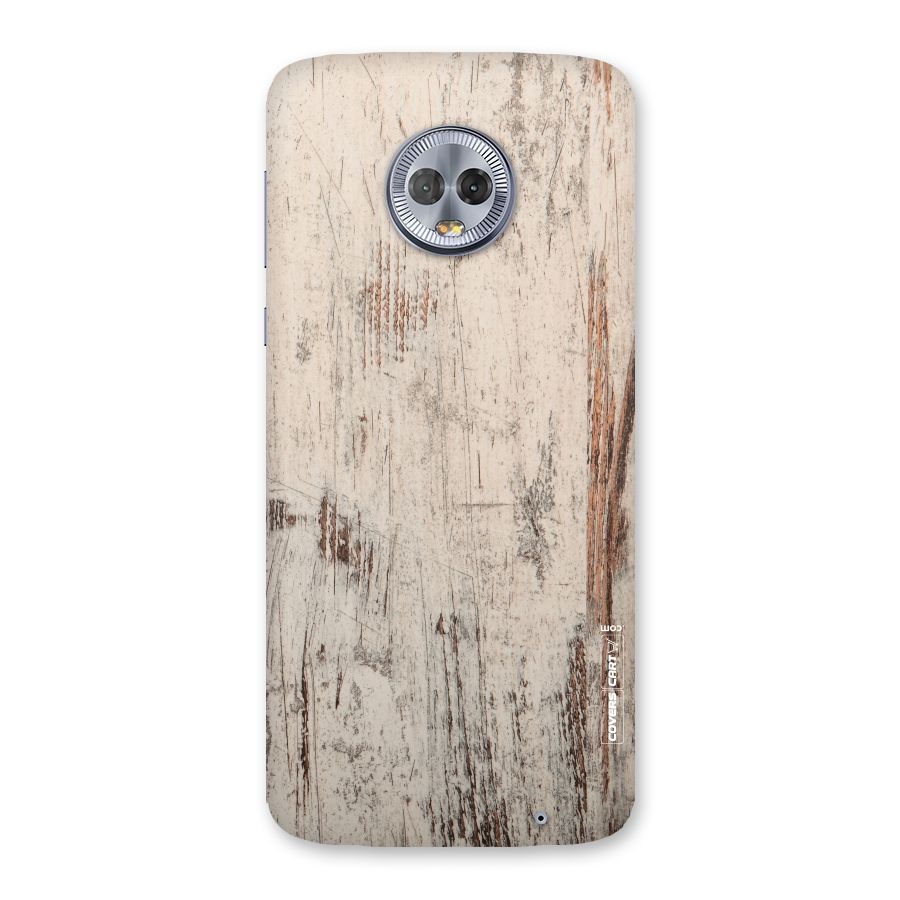 Rugged Wooden Texture Back Case for Moto G6 Plus