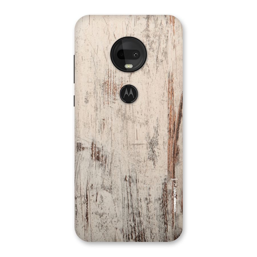 Rugged Wooden Texture Back Case for Moto G7